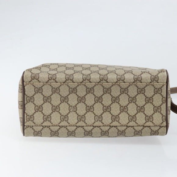 GUCCI GG Supreme Shoulder Bag PVC Beige Gold 001 115 6595 Auth 170723