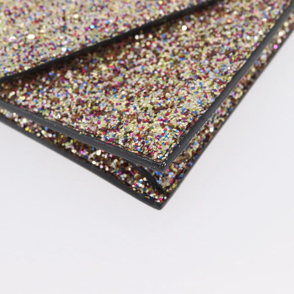 SAINT LAURENT Chain Wallet Shoulder Bag Sequin Multicolor Gold Auth 170726