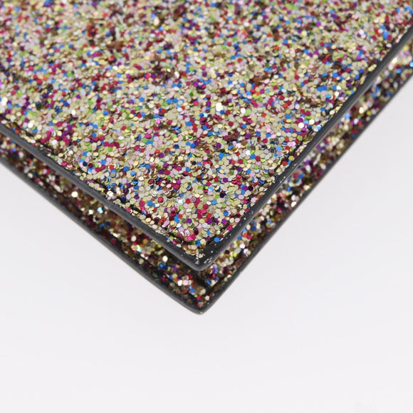 SAINT LAURENT Chain Wallet Shoulder Bag Sequin Multicolor Gold Auth 170726