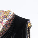 SAINT LAURENT Chain Wallet Shoulder Bag Sequin Multicolor Gold Auth 170726-21