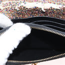 SAINT LAURENT Chain Wallet Shoulder Bag Sequin Multicolor Gold Auth 170726-24