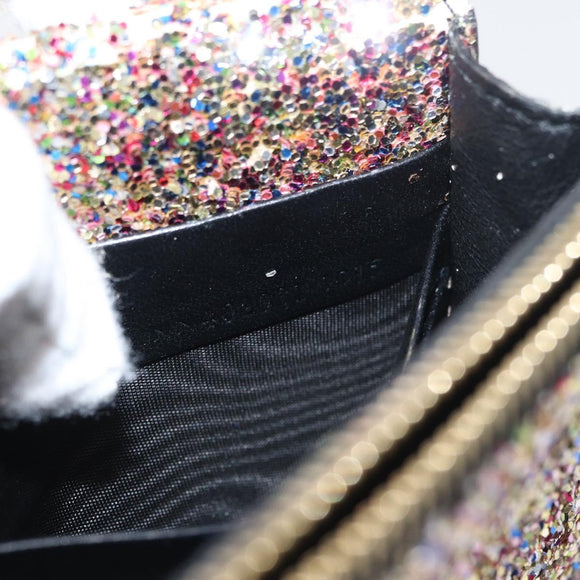 SAINT LAURENT Chain Wallet Shoulder Bag Sequin Multicolor Gold Auth 170726