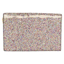 SAINT LAURENT Chain Wallet Shoulder Bag Sequin Multicolor Gold Auth 170726-2
