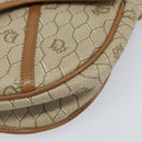 Christian Dior Honeycomb Canvas Shoulder Bag PVC Beige Gold Auth 170728-11
