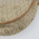 Christian Dior Honeycomb Canvas Shoulder Bag PVC Beige Gold Auth 170728-13