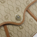 Christian Dior Honeycomb Canvas Shoulder Bag PVC Beige Gold Auth 170728-15