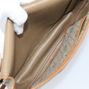Christian Dior Honeycomb Canvas Shoulder Bag PVC Beige Gold Auth 170728-18