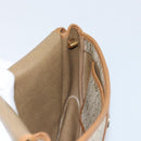 Christian Dior Honeycomb Canvas Shoulder Bag PVC Beige Gold Auth 170728-19