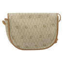 Christian Dior Honeycomb Canvas Shoulder Bag PVC Beige Gold Auth 170728-3