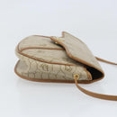 Christian Dior Honeycomb Canvas Shoulder Bag PVC Beige Gold Auth 170728-6
