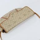 Christian Dior Honeycomb Canvas Shoulder Bag PVC Beige Gold Auth 170728-7