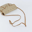Christian Dior Honeycomb Canvas Shoulder Bag PVC Beige Gold Auth 170728-8