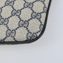 GUCCI GG Supreme Sherry Line Shoulder Bag PVC Navy Gold 904 02 047 Auth 170730-10