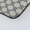 GUCCI GG Supreme Sherry Line Shoulder Bag PVC Navy Gold 904 02 047 Auth 170730-11