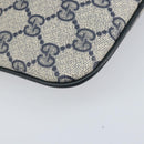 GUCCI GG Supreme Sherry Line Shoulder Bag PVC Navy Gold 904 02 047 Auth 170730-13