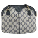 GUCCI GG Supreme Sherry Line Shoulder Bag PVC Navy Gold 904 02 047 Auth 170730-3