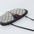 GUCCI GG Supreme Sherry Line Shoulder Bag PVC Navy Gold 904 02 047 Auth 170730-6