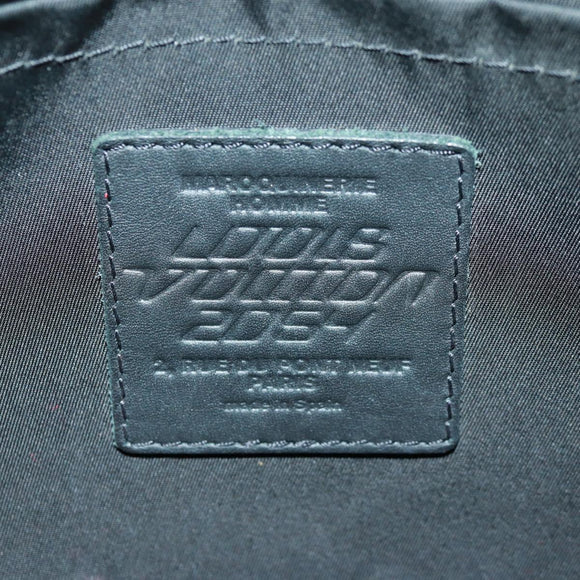 LOUIS VUITTON Expandable Messenger Bag Leather Black M55698 LV Auth 170737M