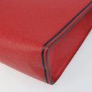 LOUIS VUITTON Taiga Pochette Voyager MM Clutch Bag Red Akajou M63397 Auth 170741-15