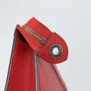 LOUIS VUITTON Taiga Pochette Voyager MM Clutch Bag Red Akajou M63397 Auth 170741-8
