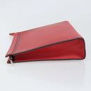 LOUIS VUITTON Taiga Pochette Voyager MM Clutch Bag Red Akajou M63397 Auth 170741-4