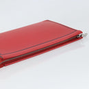 LOUIS VUITTON Taiga Pochette Voyager MM Clutch Bag Red Akajou M63397 Auth 170741-5