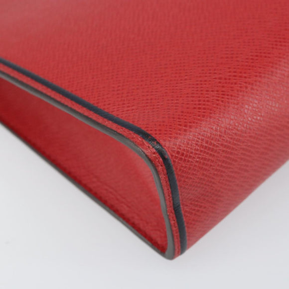 LOUIS VUITTON Taiga Pochette Voyager MM Clutch Bag Red Akajou M63397 Auth 170741
