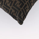 FENDI Zucca Canvas Shoulder Bag Black Brown Auth 170743-18
