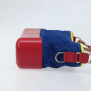 CHANEL Matelasse Gabriel De Chanel Chain Bag Suede Blue Red CC Auth 170752A-3