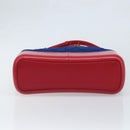 CHANEL Matelasse Gabriel De Chanel Chain Bag Suede Blue Red CC Auth 170752A-5