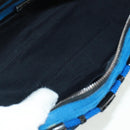 LOEWE Sender Hand Bag Suede Blue Silver Auth 170755-11