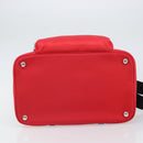 PRADA Pet Bag Pet Carry Nylon 2way Red Silver Auth 170756SAM-11