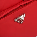 PRADA Pet Bag Pet Carry Nylon 2way Red Silver Auth 170756SAM-16