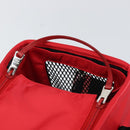 PRADA Pet Bag Pet Carry Nylon 2way Red Silver Auth 170756SAM-18