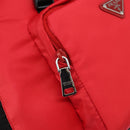 PRADA Pet Bag Pet Carry Nylon 2way Red Silver Auth 170756SAM-27