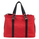 PRADA Pet Bag Pet Carry Nylon 2way Red Silver Auth 170756SAM-3
