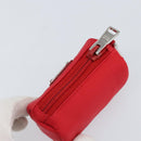 PRADA Pet Bag Pet Carry Nylon 2way Red Silver Auth 170756SAM-32