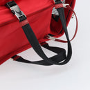PRADA Pet Bag Pet Carry Nylon 2way Red Silver Auth 170756SAM-7