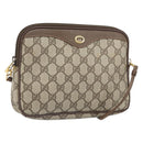 GUCCI GG Supreme Shoulder Bag PVC Beige Gold 97 02 068 Auth 170761-1