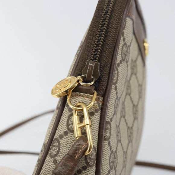 GUCCI GG Supreme Shoulder Bag PVC Beige Gold 97 02 068 Auth 170761