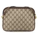 GUCCI GG Supreme Shoulder Bag PVC Beige Gold 97 02 068 Auth 170761-2