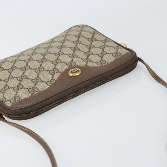 GUCCI GG Supreme Shoulder Bag PVC Beige Gold 97 02 068 Auth 170761