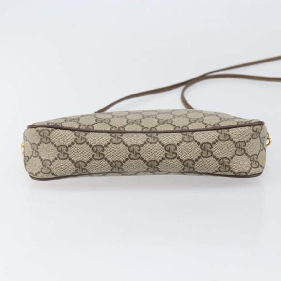 GUCCI GG Supreme Shoulder Bag PVC Beige Gold 97 02 068 Auth 170761