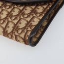 Christian Dior Trotter Canvas Chain Shoulder Bag Brown Gold Auth 170764-10