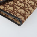 Christian Dior Trotter Canvas Chain Shoulder Bag Brown Gold Auth 170764-11
