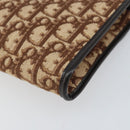 Christian Dior Trotter Canvas Chain Shoulder Bag Brown Gold Auth 170764-12