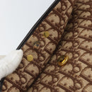 Christian Dior Trotter Canvas Chain Shoulder Bag Brown Gold Auth 170764-15