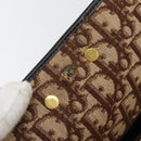 Christian Dior Trotter Canvas Chain Shoulder Bag Brown Gold Auth 170764-16