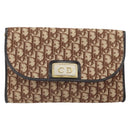 Christian Dior Trotter Canvas Chain Shoulder Bag Brown Gold Auth 170764-2