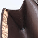 Christian Dior Trotter Canvas Chain Shoulder Bag Brown Gold Auth 170764-22